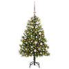 Vidaxl kunstmatige scharnier kerstboom met cones groen 150 cm