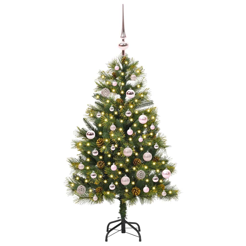 Vidaxx árbol de Navidad artificial con bisagras y conos verde 150 cm