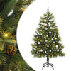 Vidaxl kunstmatige scharnier kerstboom met cones groen 150 cm