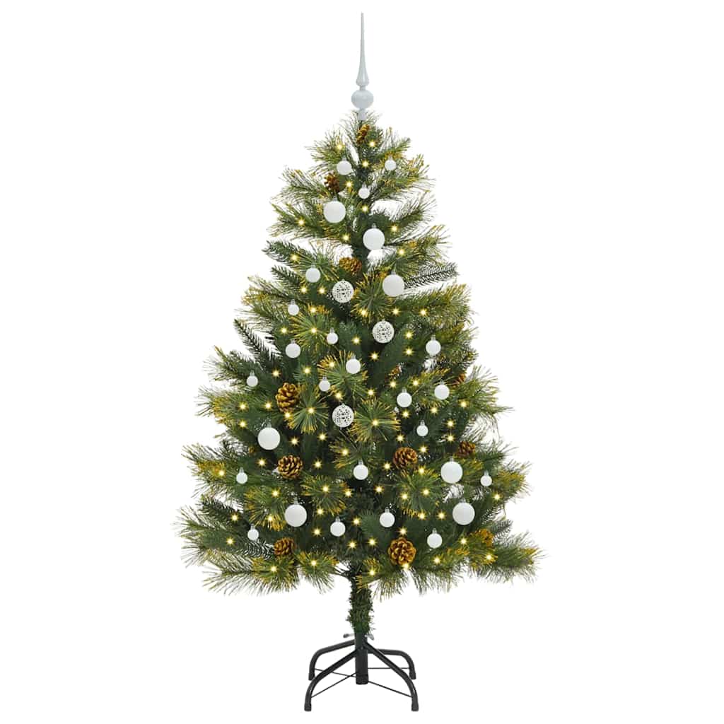 Vidaxx albero di Natale artificiale a cerniera con coni verdi 150 cm