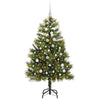 Vidaxl kunstmatige scharnier kerstboom met cones groen 150 cm