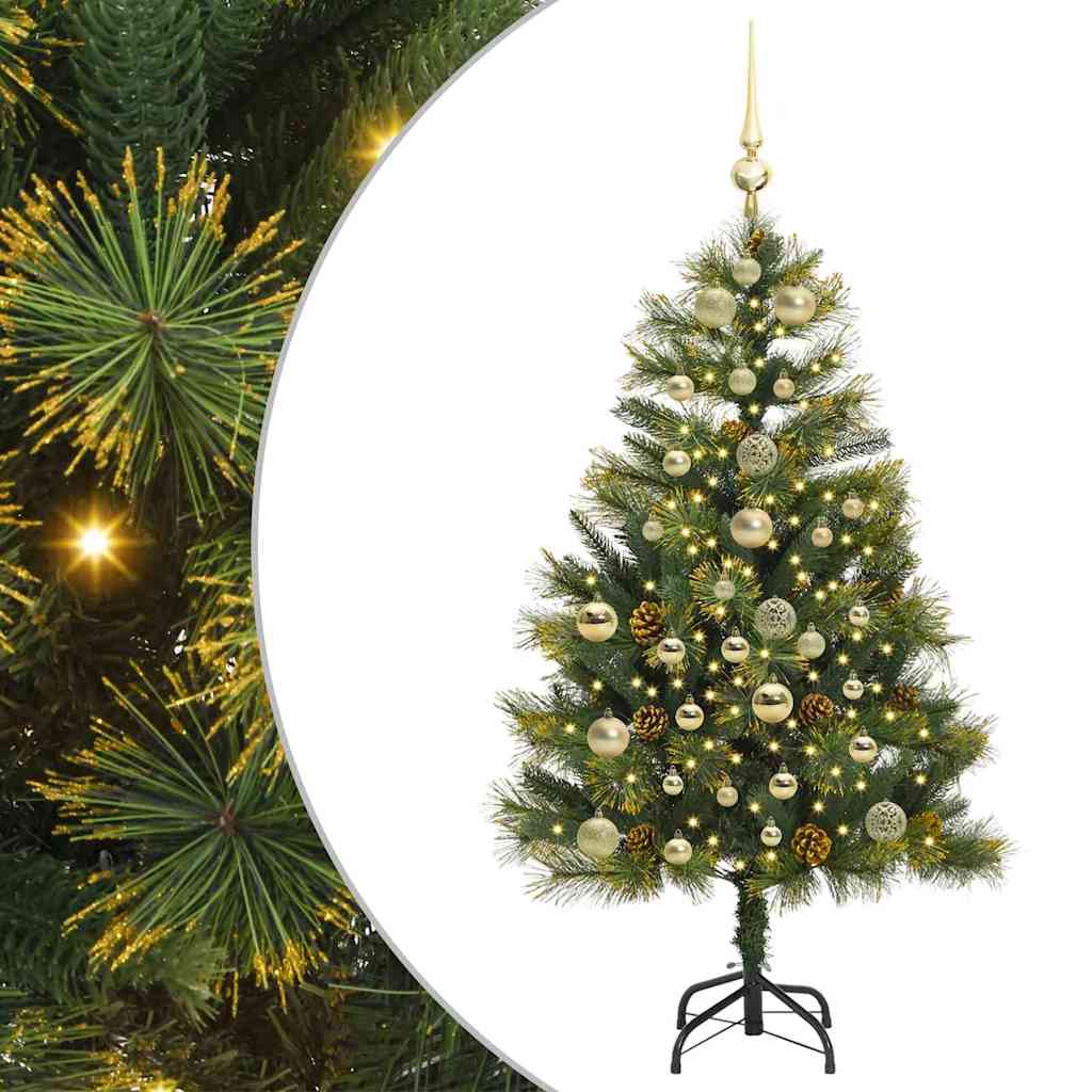 Vidaxx árbol de Navidad artificial con bisagras y conos verde 150 cm