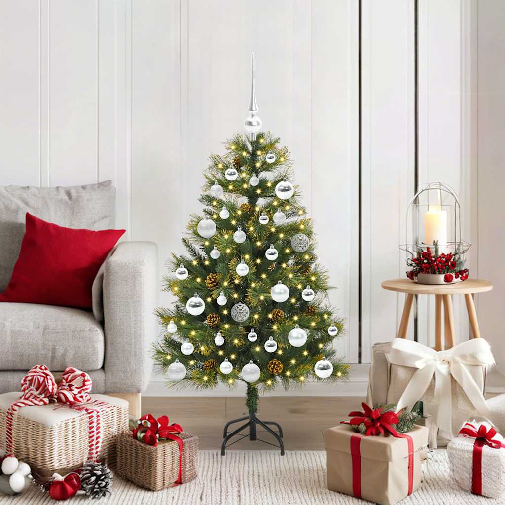 Vidaxx árbol de Navidad artificial con bisagras y conos verde 150 cm