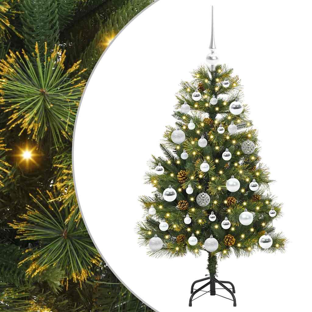 Vidaxx árbol de Navidad artificial con bisagras y conos verde 150 cm
