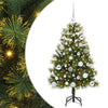 Vidaxl kunstmatige scharnier kerstboom met cones groen 150 cm