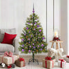 Vidaxl kunstmatige scharnier kerstboom met cones groen 150 cm