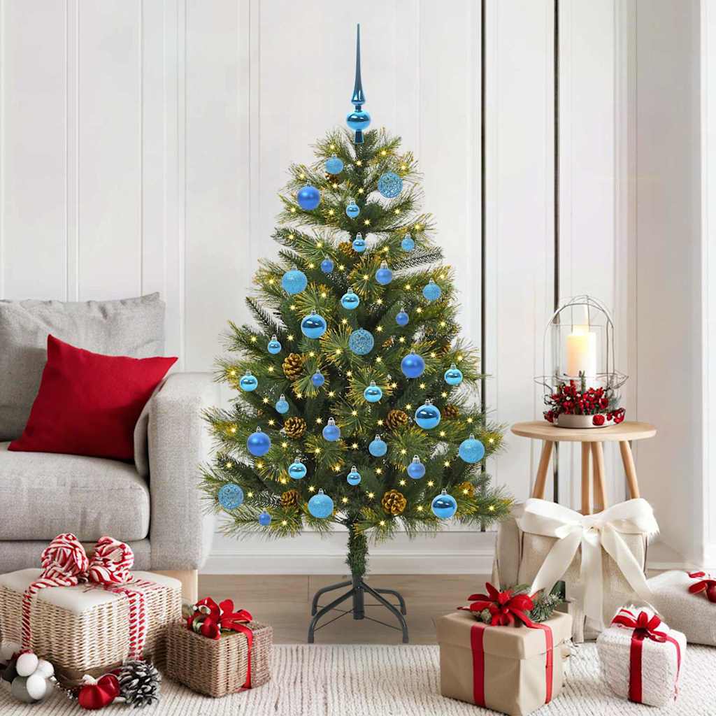 Vidaxx árbol de Navidad artificial con bisagras y conos verde 150 cm