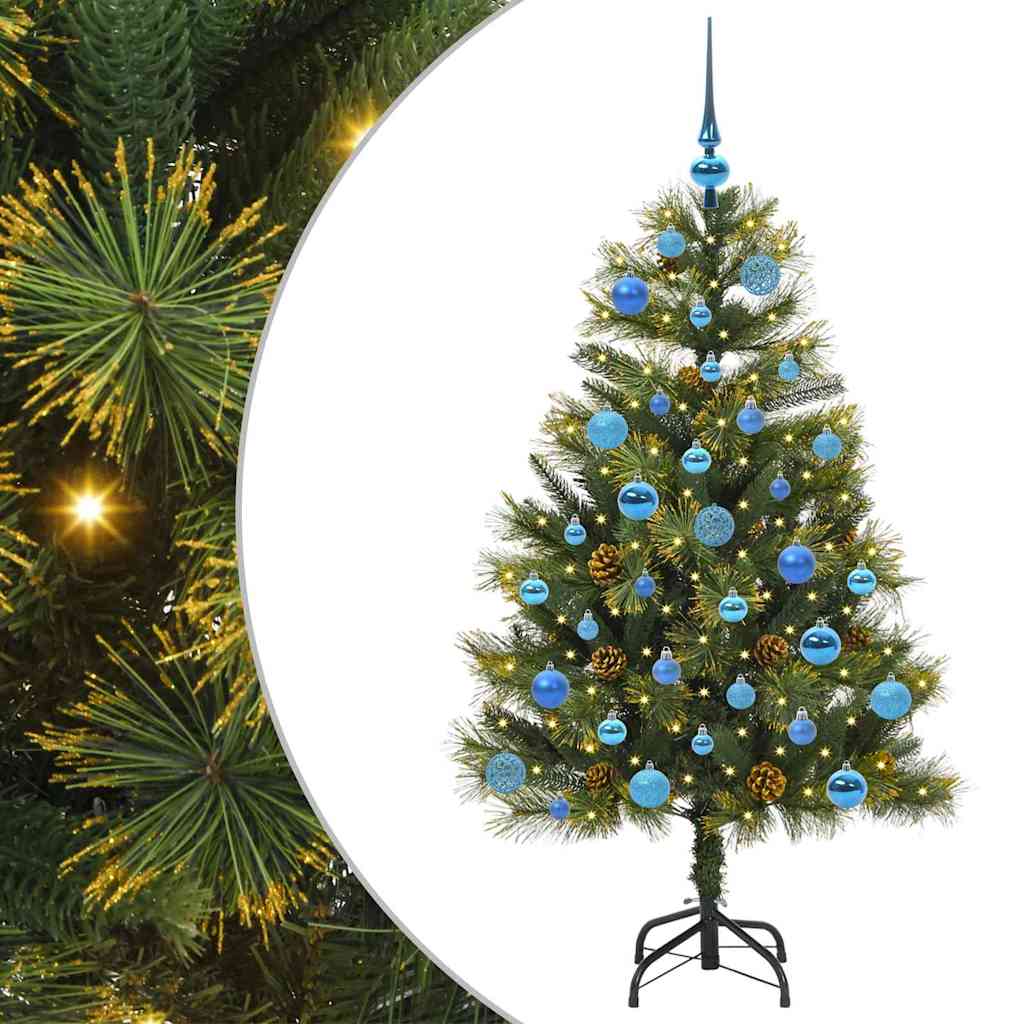 Vidaxx árbol de Navidad artificial con bisagras y conos verde 150 cm