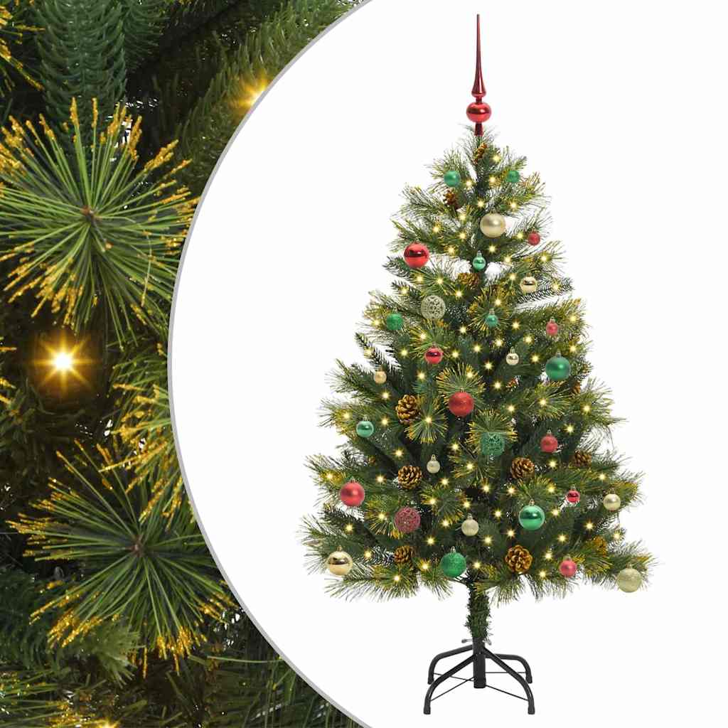 Vidaxx albero di Natale artificiale a cerniera con coni verdi 150 cm