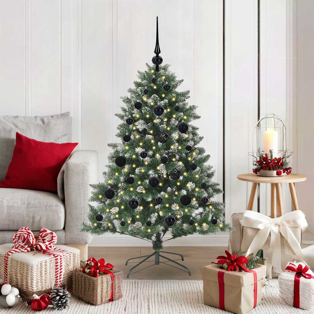 Árbol de Navidad artificial VidaXL con 150 LED verde, 120 cm PVC y plástico y acero