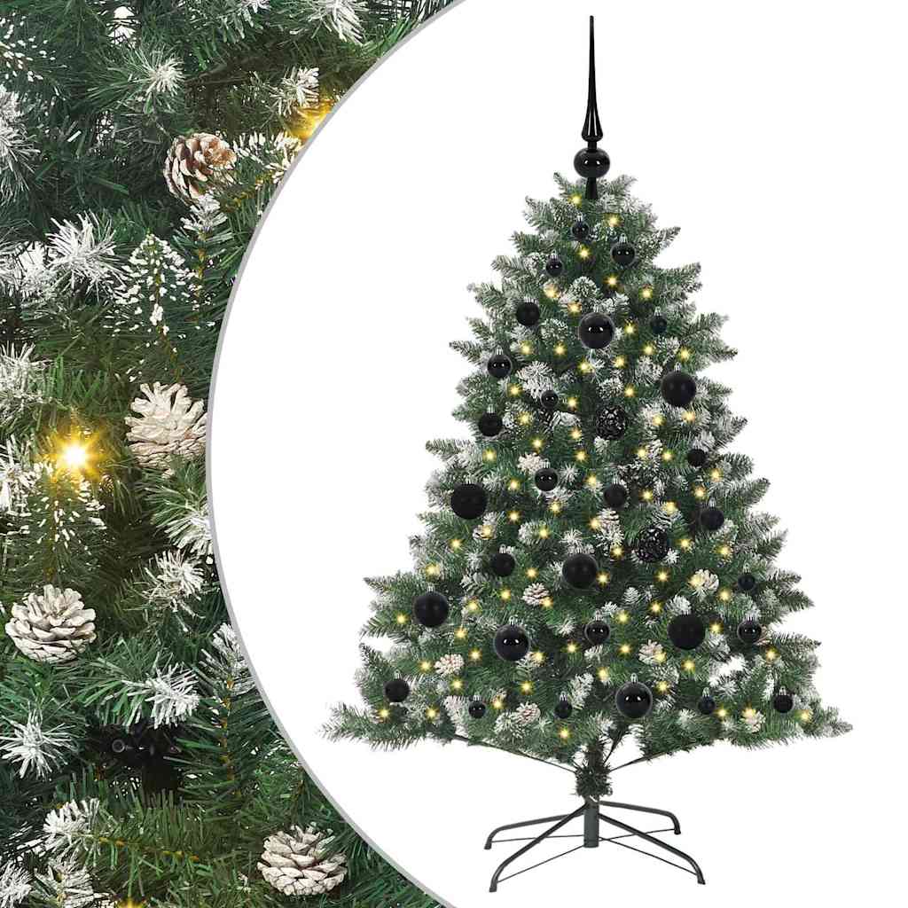 Árbol de Navidad artificial VidaXL con 150 LED verde, 120 cm PVC y plástico y acero