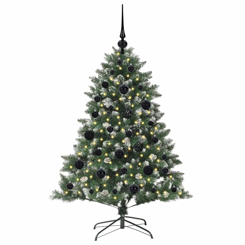 Árbol de Navidad artificial VidaXL con 150 LED verde, 120 cm PVC y plástico y acero