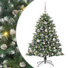 Albero di Natale artificiale VidaXL con 150 LED verdi, 120 cm in PVC e plastica e acciaio