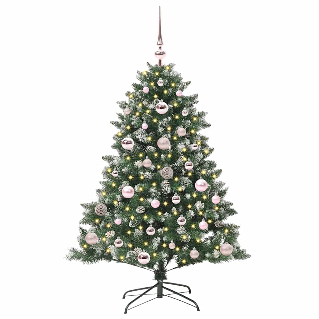 Albero di Natale artificiale VidaXL con 150 LED verdi, 120 cm in PVC e plastica e acciaio