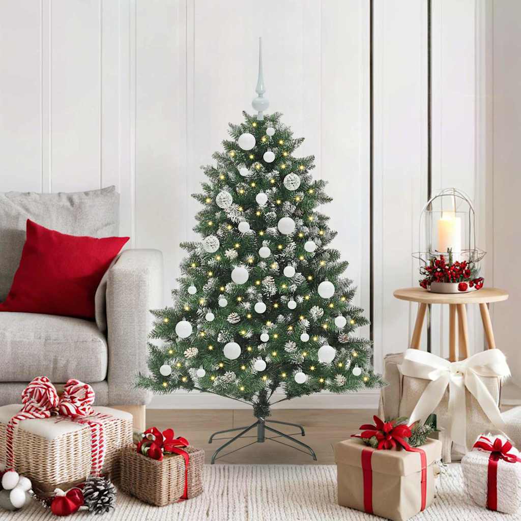 Árbol de Navidad artificial VidaXL con 150 LED verde, 120 cm PVC y plástico y acero