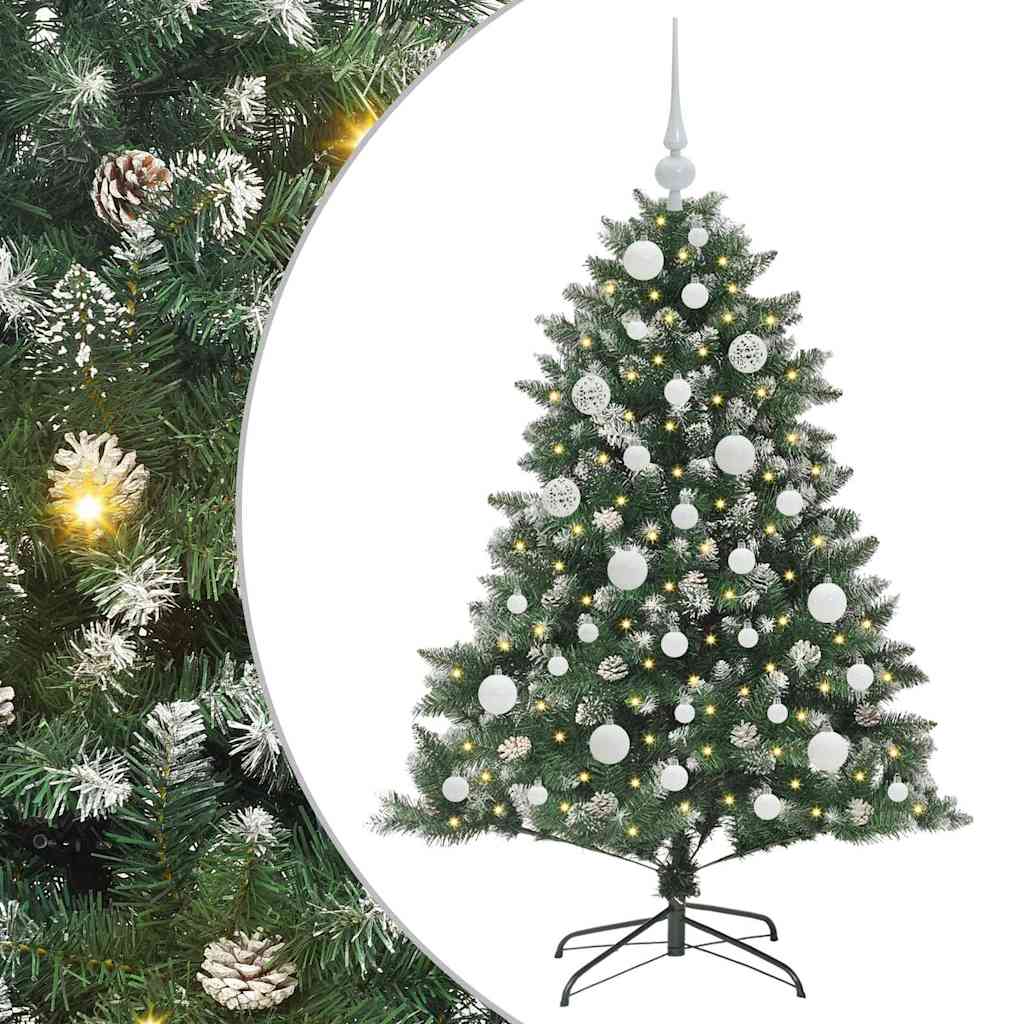 Árbol de Navidad artificial VidaXL con 150 LED verde, 120 cm PVC y plástico y acero