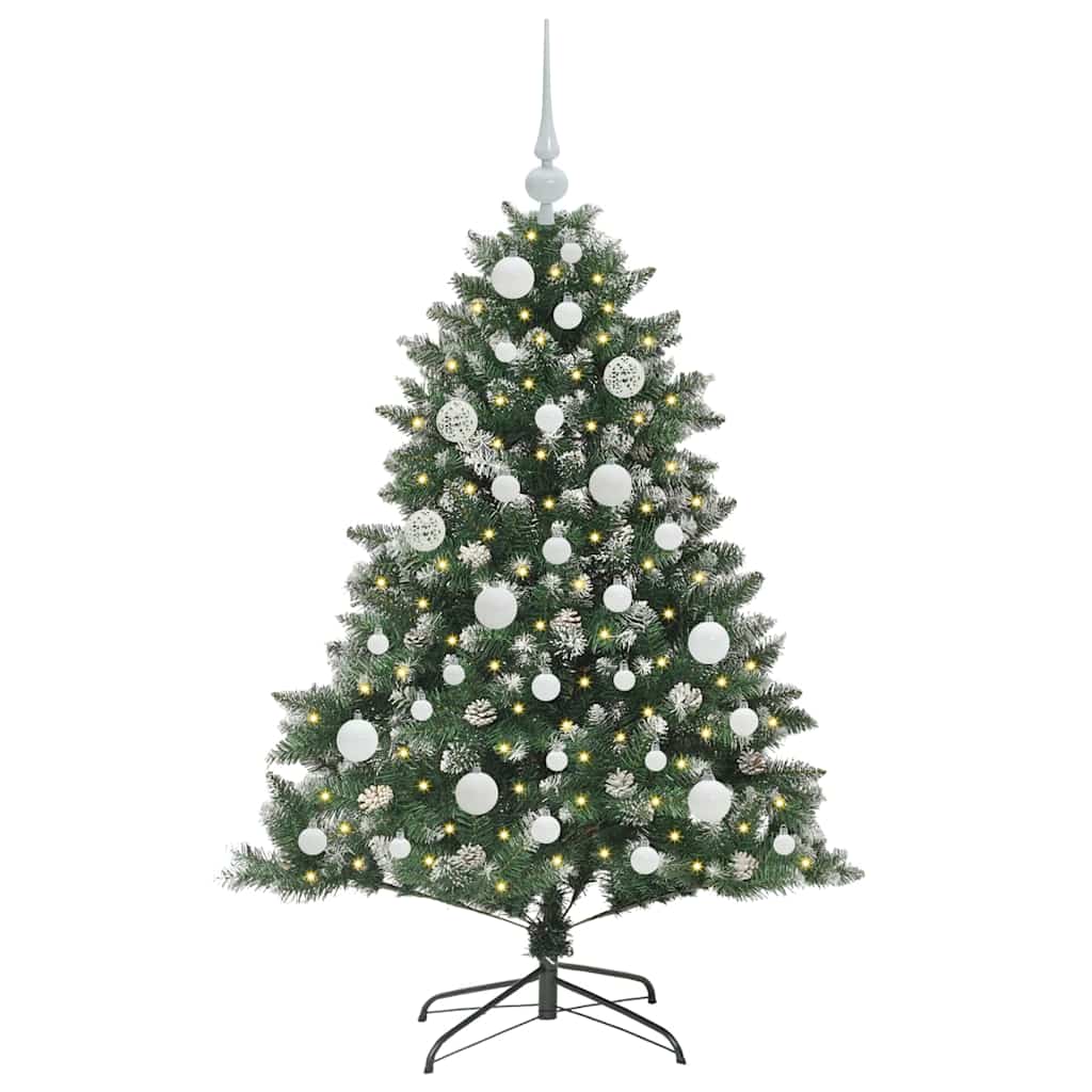 Árbol de Navidad artificial VidaXL con 150 LED verde, 120 cm PVC y plástico y acero