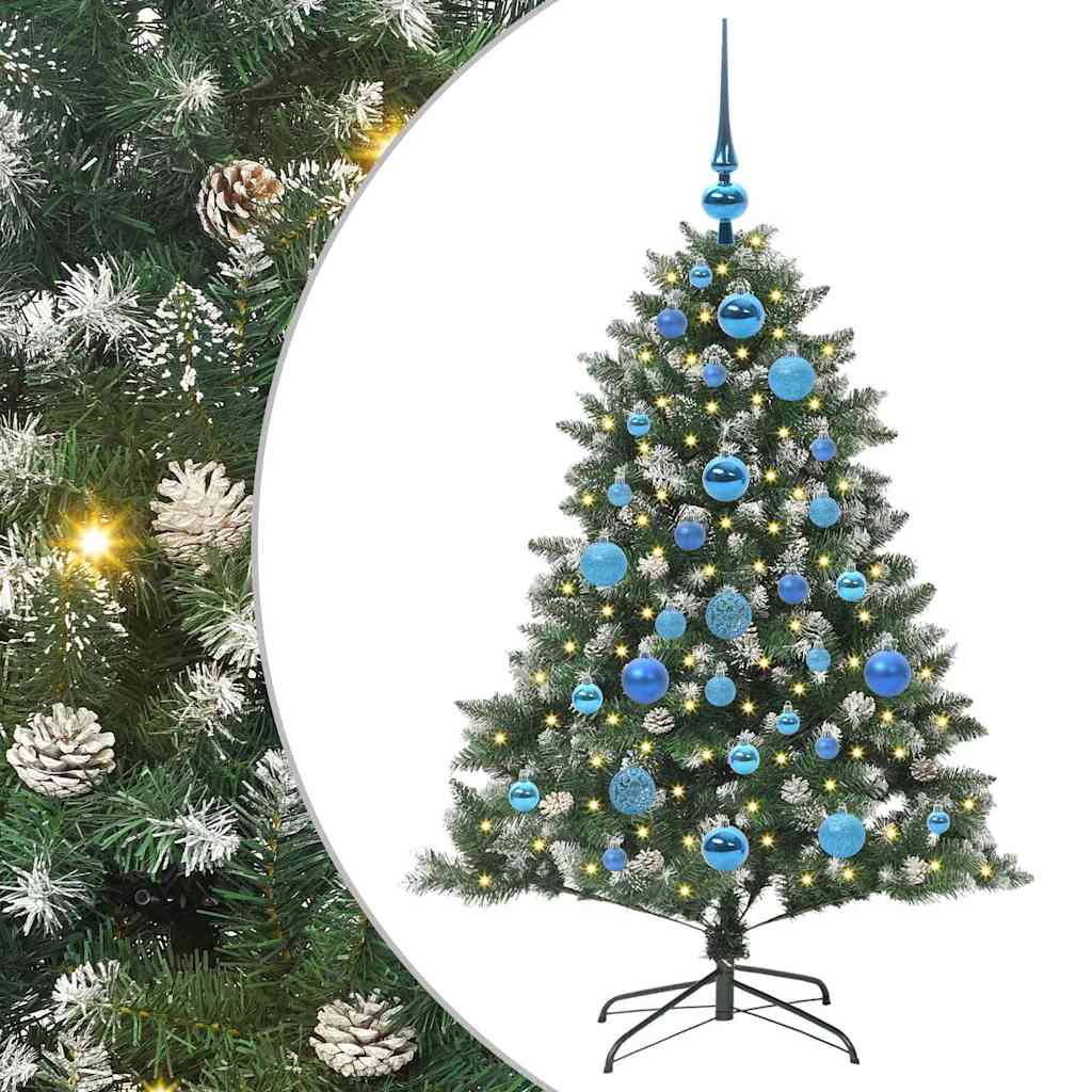 Árbol de Navidad artificial VidaXL con 150 LED verde, 120 cm PVC y plástico y acero
