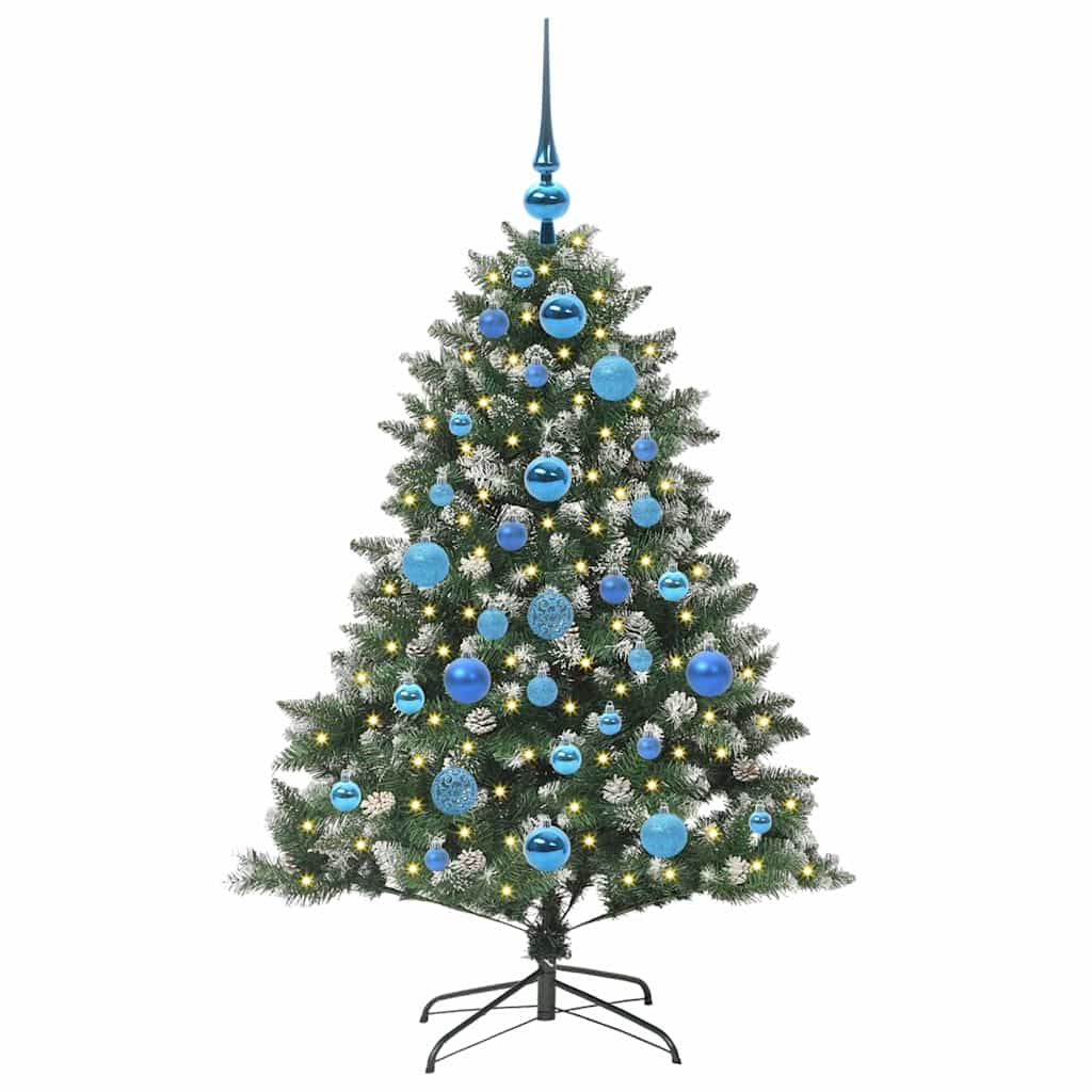 Árbol de Navidad artificial VidaXL con 150 LED verde, 120 cm PVC y plástico y acero