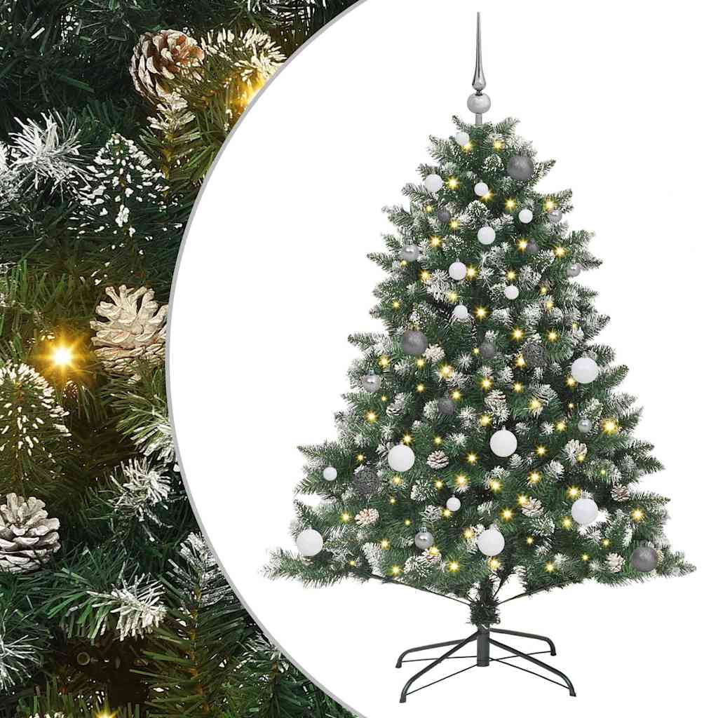 Albero di Natale artificiale VidaXL con 150 LED verdi, 150 cm in PVC e plastica e acciaio