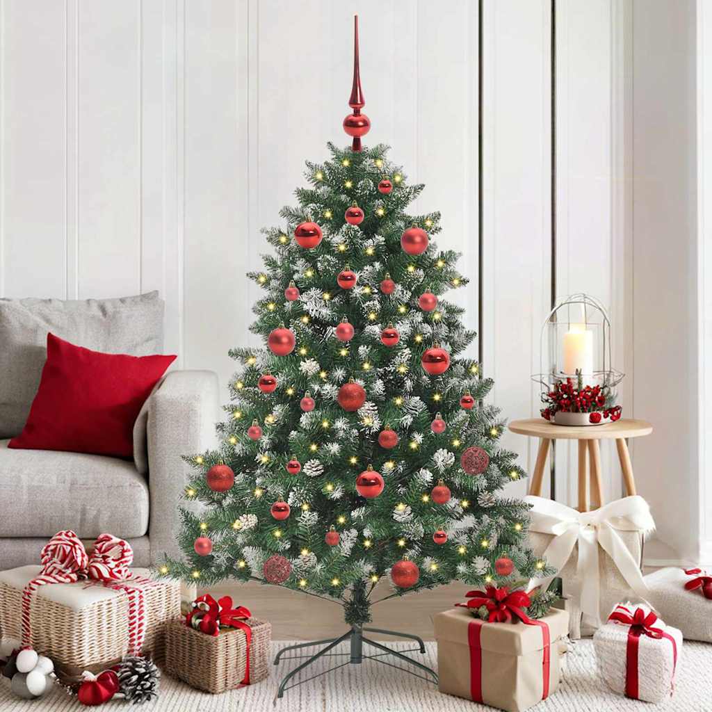 Albero di Natale artificiale VidaXL con 150 LED verdi, 150 cm in PVC e plastica e acciaio