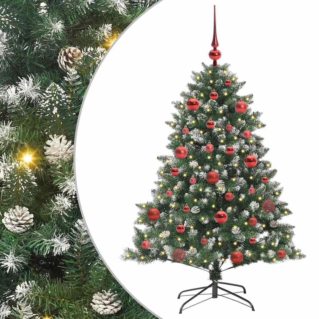 Albero di Natale artificiale VidaXL con 150 LED verdi, 150 cm in PVC e plastica e acciaio