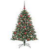 Albero di Natale artificiale VidaXL con 150 LED verdi, 150 cm in PVC e plastica e acciaio