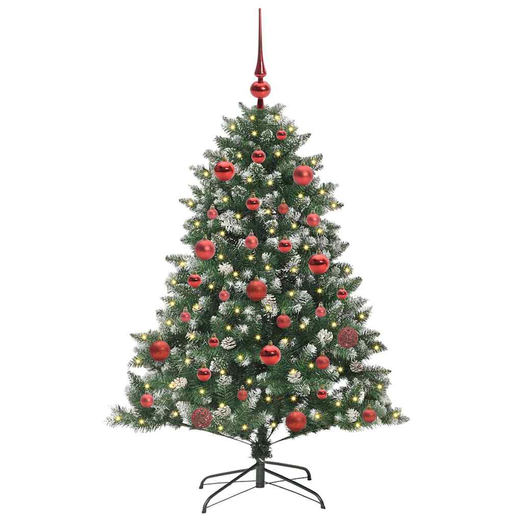 Albero di Natale artificiale VidaXL con 150 LED verdi, 150 cm in PVC e plastica e acciaio
