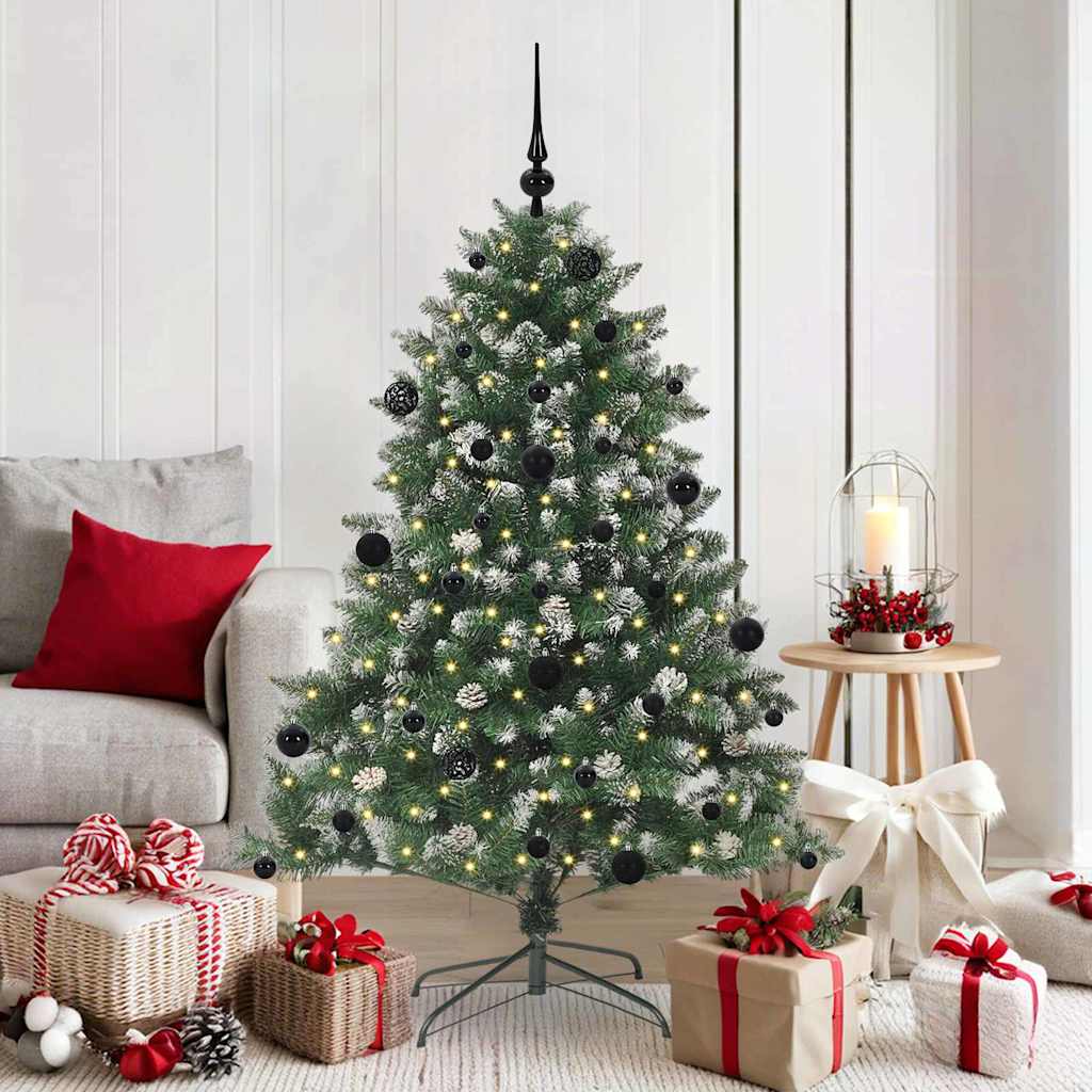 Albero di Natale artificiale VidaXL con 150 LED verdi, 150 cm in PVC e plastica e acciaio