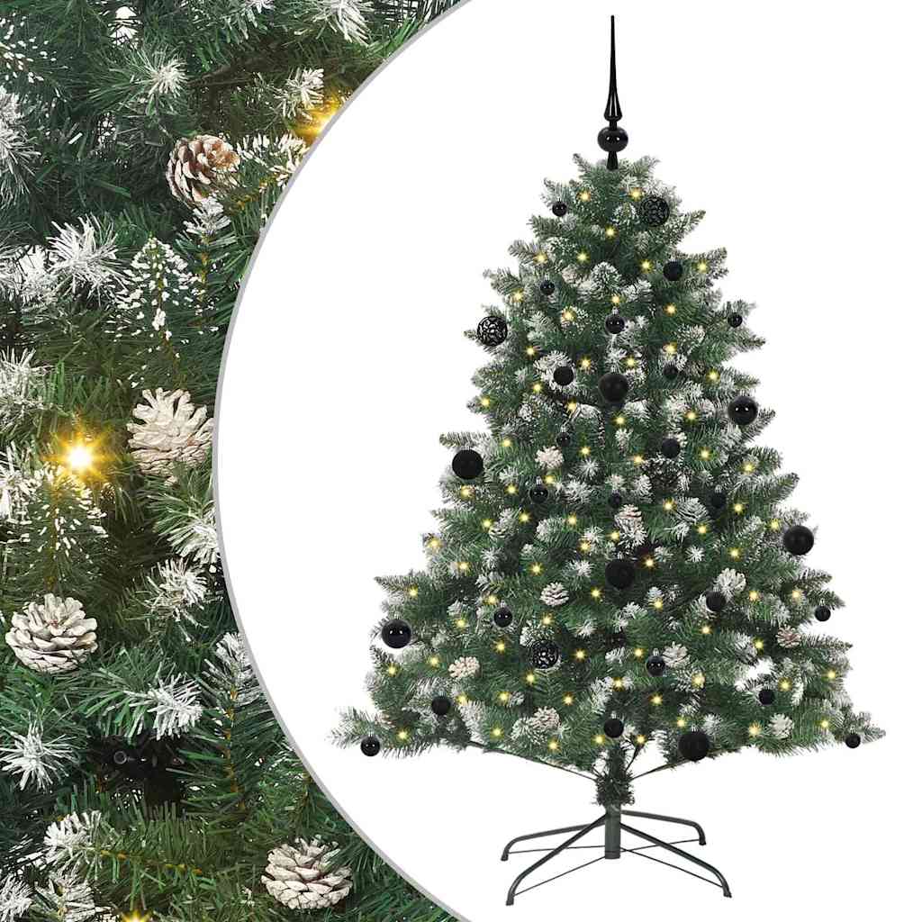 Albero di Natale artificiale VidaXL con 150 LED verdi, 150 cm in PVC e plastica e acciaio