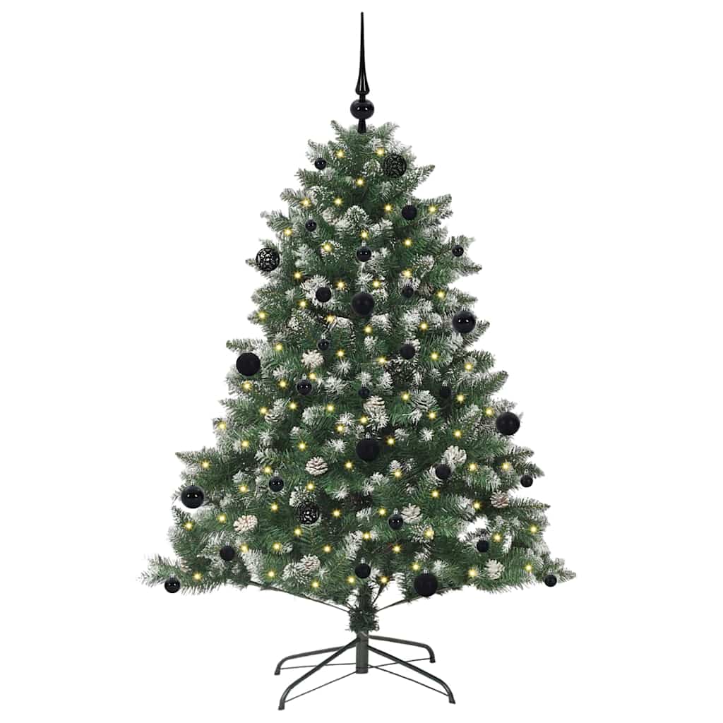 Albero di Natale artificiale VidaXL con 150 LED verdi, 150 cm in PVC e plastica e acciaio