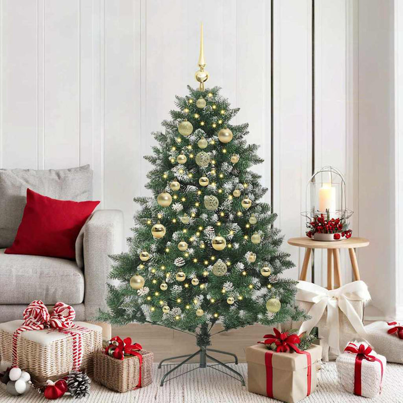 Albero di Natale artificiale VidaXL con 150 LED verdi, 150 cm in PVC e plastica e acciaio