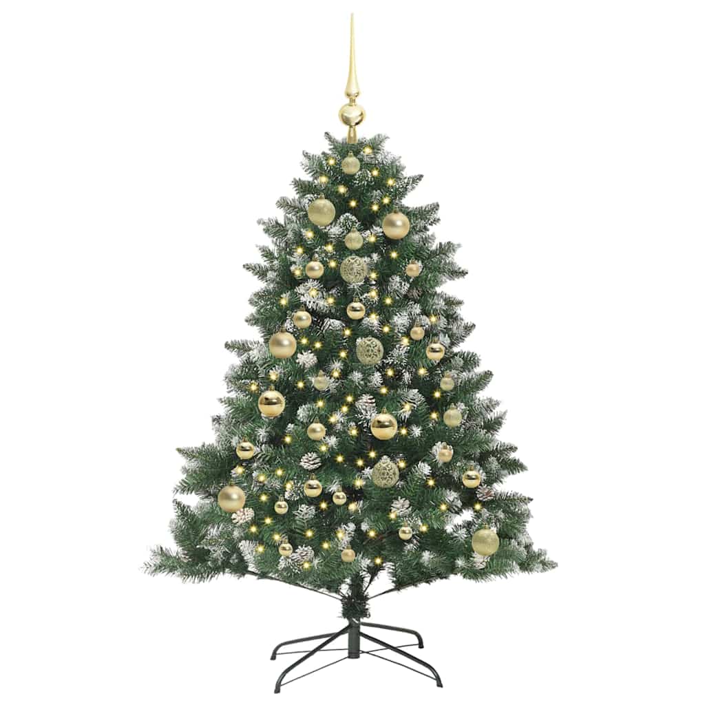 Albero di Natale artificiale VidaXL con 150 LED verdi, 150 cm in PVC e plastica e acciaio