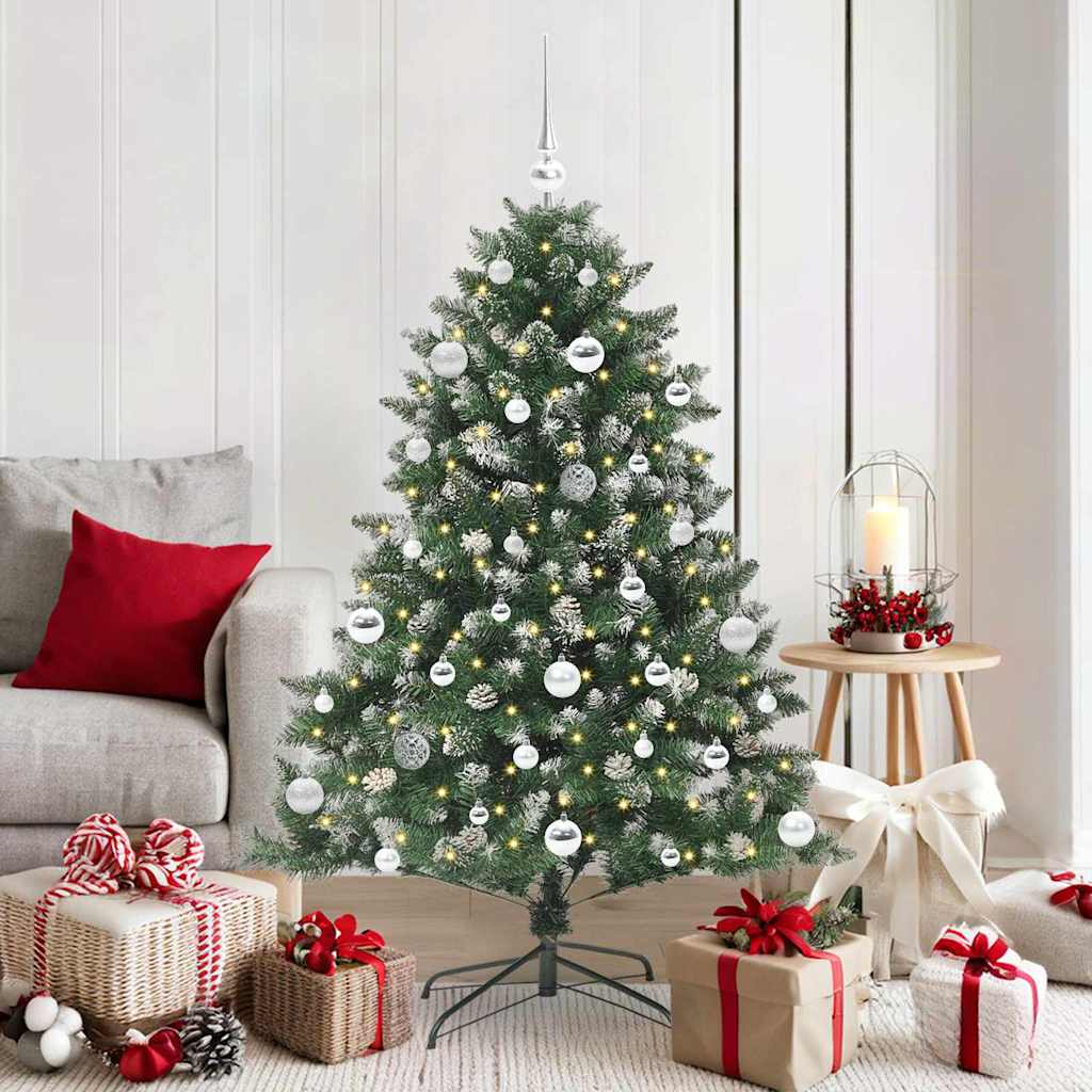 Albero di Natale artificiale VidaXL con 150 LED verdi, 150 cm in PVC e plastica e acciaio