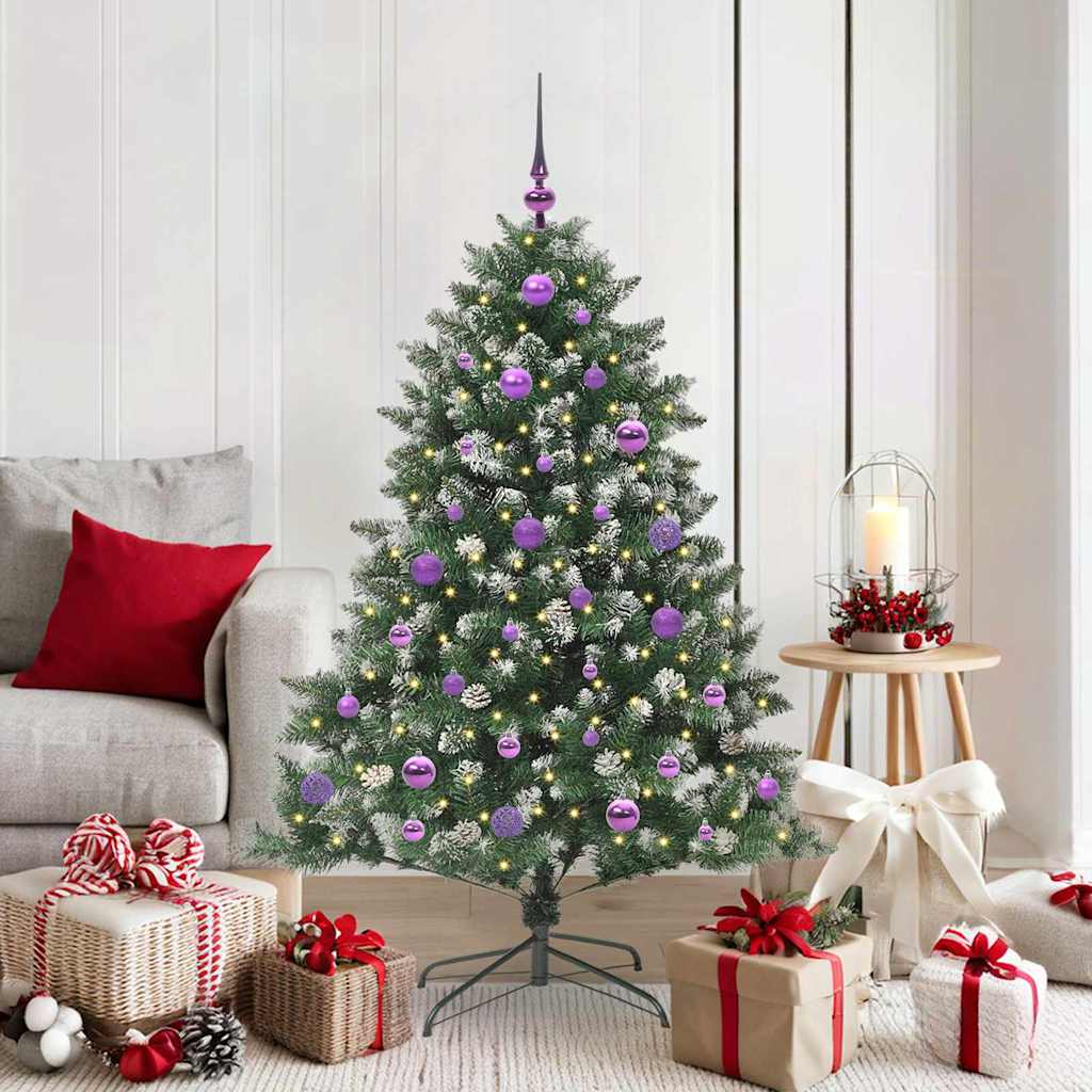 Albero di Natale artificiale VidaXL con 150 LED verdi, 150 cm in PVC e plastica e acciaio