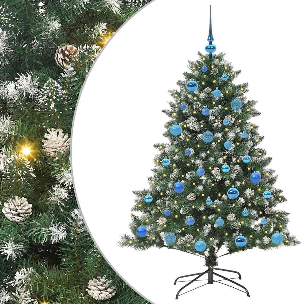 Albero di Natale artificiale VidaXL con 150 LED verdi, 150 cm in PVC e plastica e acciaio