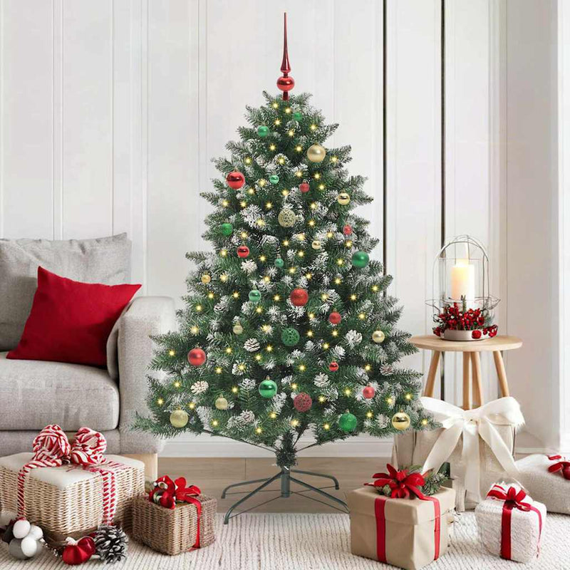 Albero di Natale artificiale VidaXL con 150 LED verdi, 150 cm in PVC e plastica e acciaio