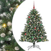 Albero di Natale artificiale VidaXL con 150 LED verdi, 150 cm in PVC e plastica e acciaio