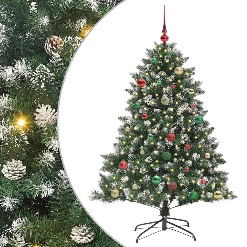 Albero di Natale artificiale VidaXL con 150 LED verdi, 150 cm in PVC e plastica e acciaio