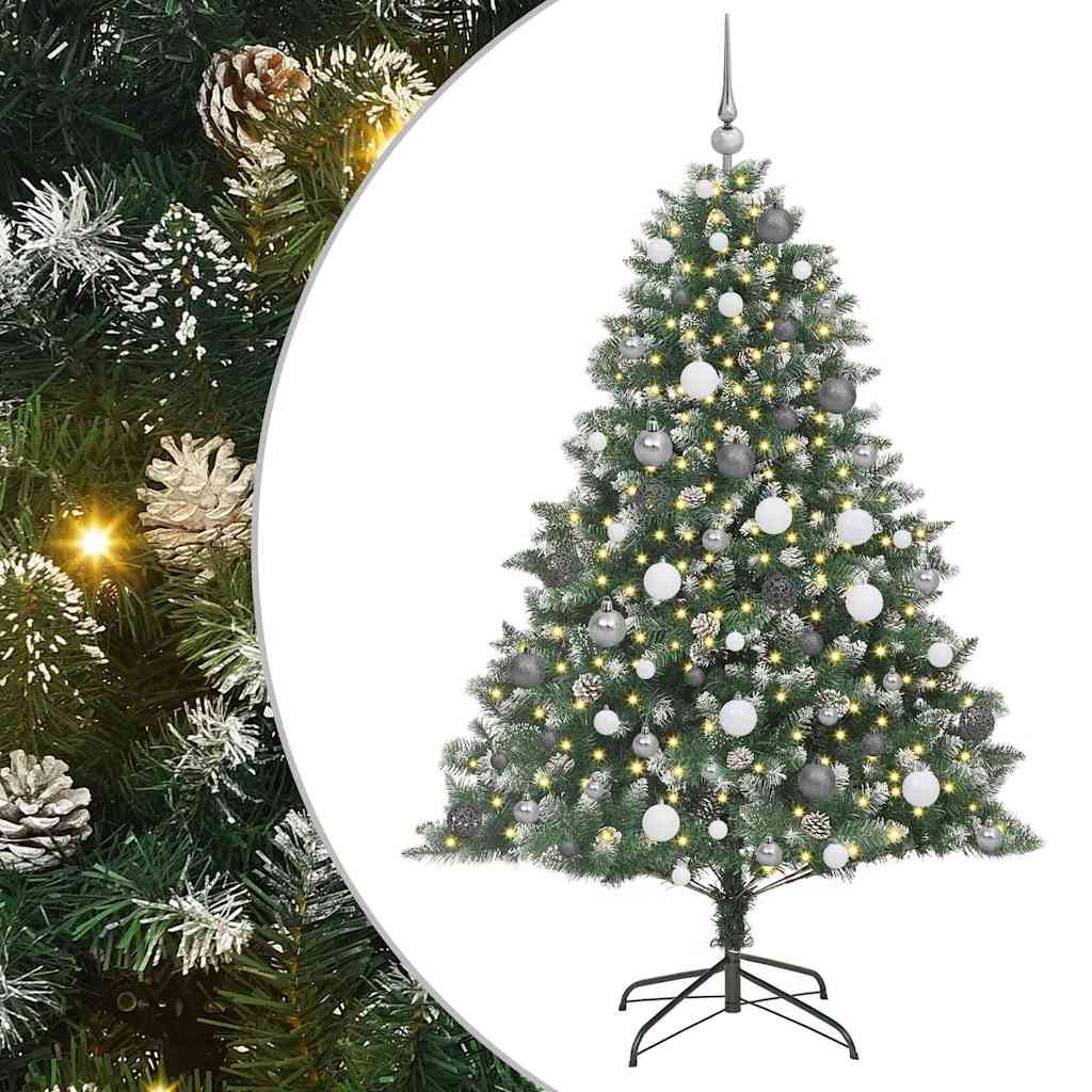 Albero di Natale artificiale Vidaxx con 300 LED verdi 180 cm in PVC e plastica e acciaio