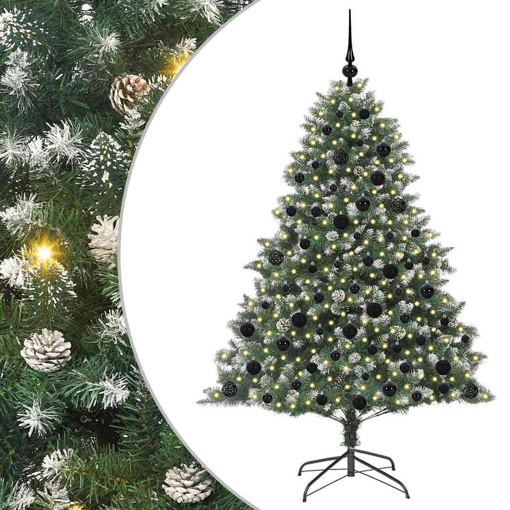 Albero di Natale artificiale Vidaxx con 300 LED verdi 180 cm in PVC e plastica e acciaio