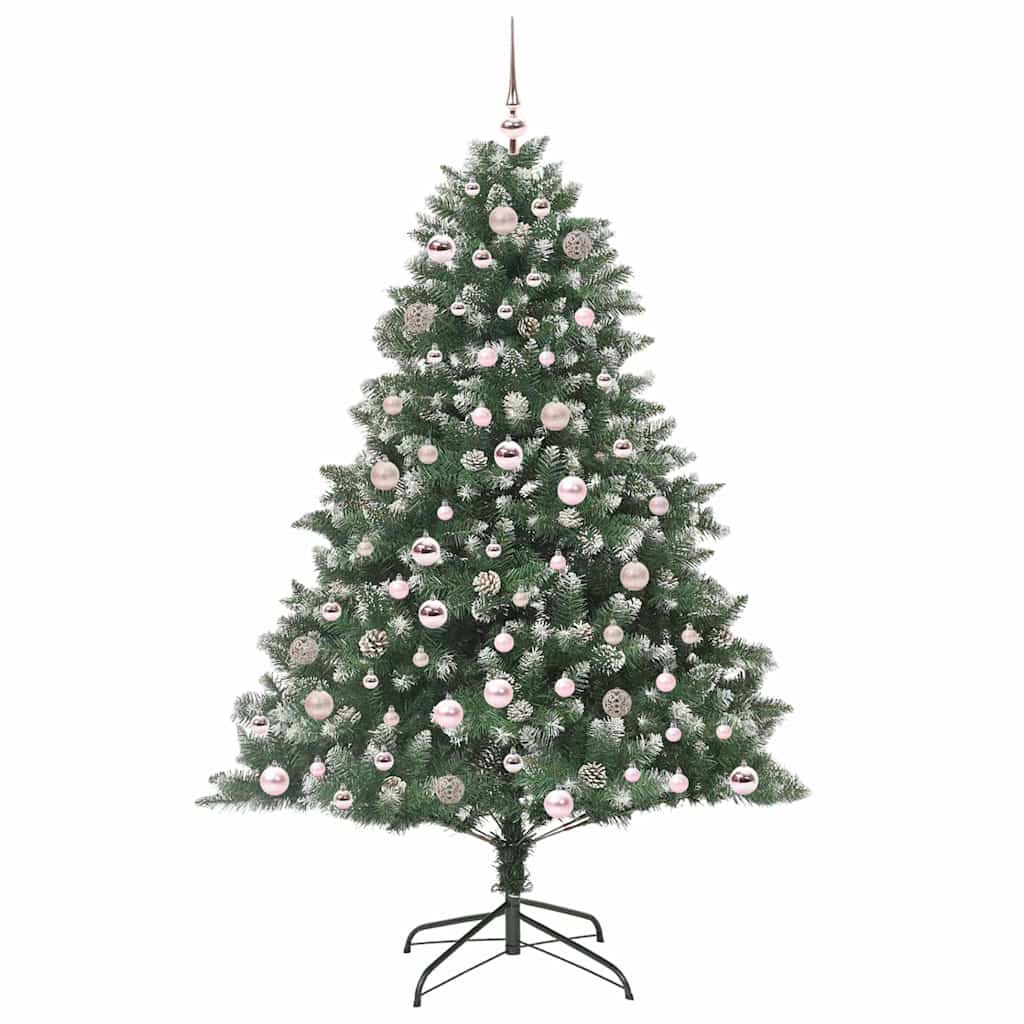 Albero di Natale artificiale Vidaxx con 300 LED verdi 180 cm in PVC e plastica e acciaio
