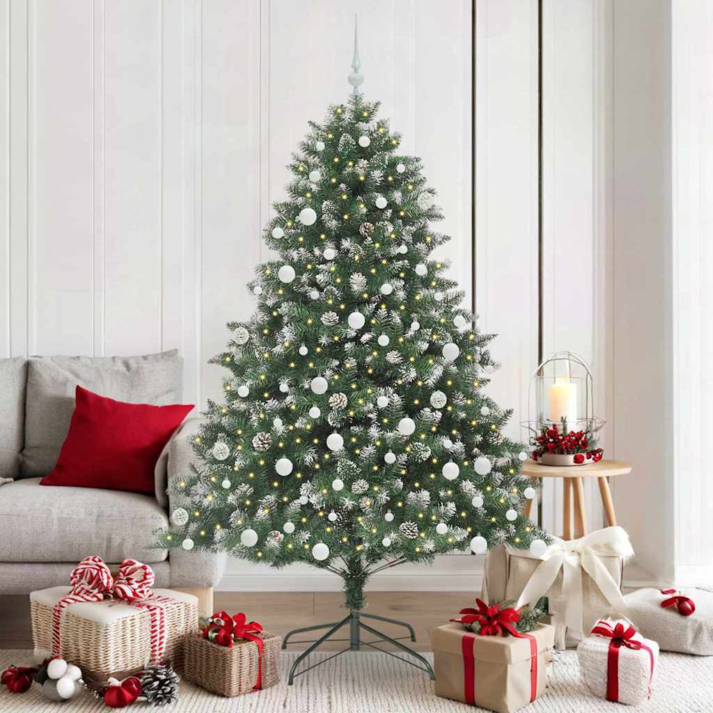 Albero di Natale artificiale Vidaxx con 300 LED verdi 180 cm in PVC e plastica e acciaio