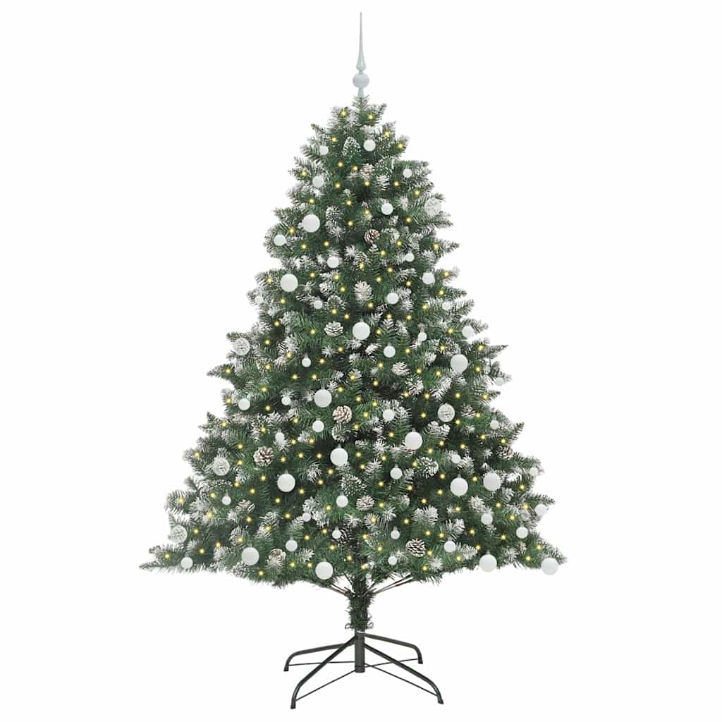 Albero di Natale artificiale Vidaxx con 300 LED verdi 180 cm in PVC e plastica e acciaio