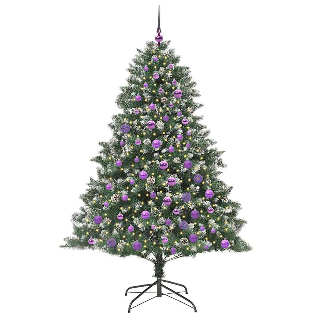 Albero di Natale artificiale Vidaxx con 300 LED verdi 180 cm in PVC e plastica e acciaio
