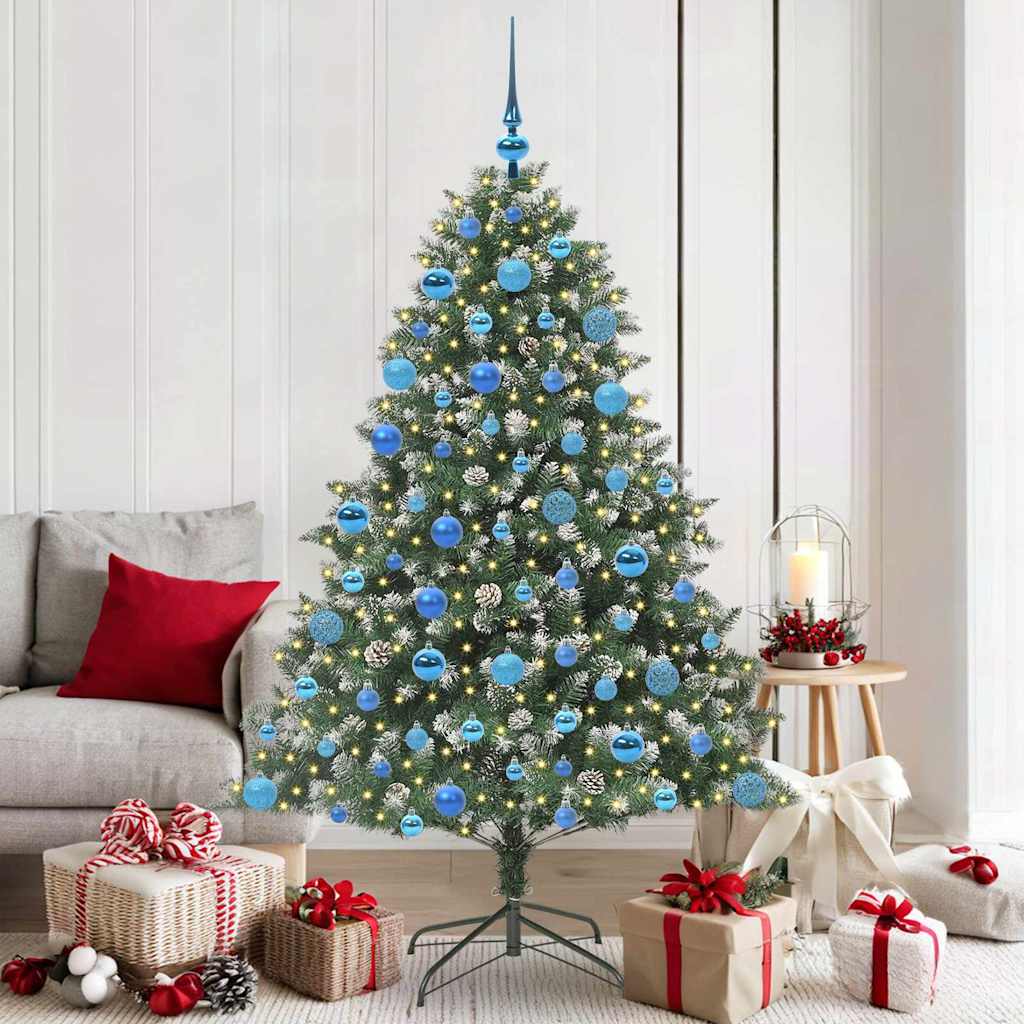 Albero di Natale artificiale Vidaxx con 300 LED verdi 180 cm in PVC e plastica e acciaio