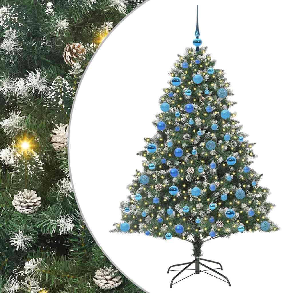 Albero di Natale artificiale Vidaxx con 300 LED verdi 180 cm in PVC e plastica e acciaio