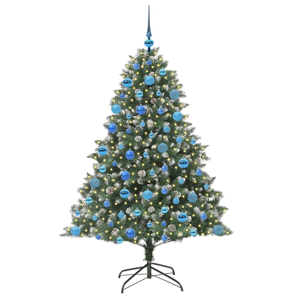 Albero di Natale artificiale Vidaxx con 300 LED verdi 180 cm in PVC e plastica e acciaio