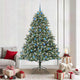 Albero di Natale artificiale VidaXL con 300 LED verdi, 210 cm in PVC e plastica e acciaio