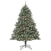 Albero di Natale artificiale Vidaxx con 300 LED verdi, 240 cm in PVC e plastica e acciaio